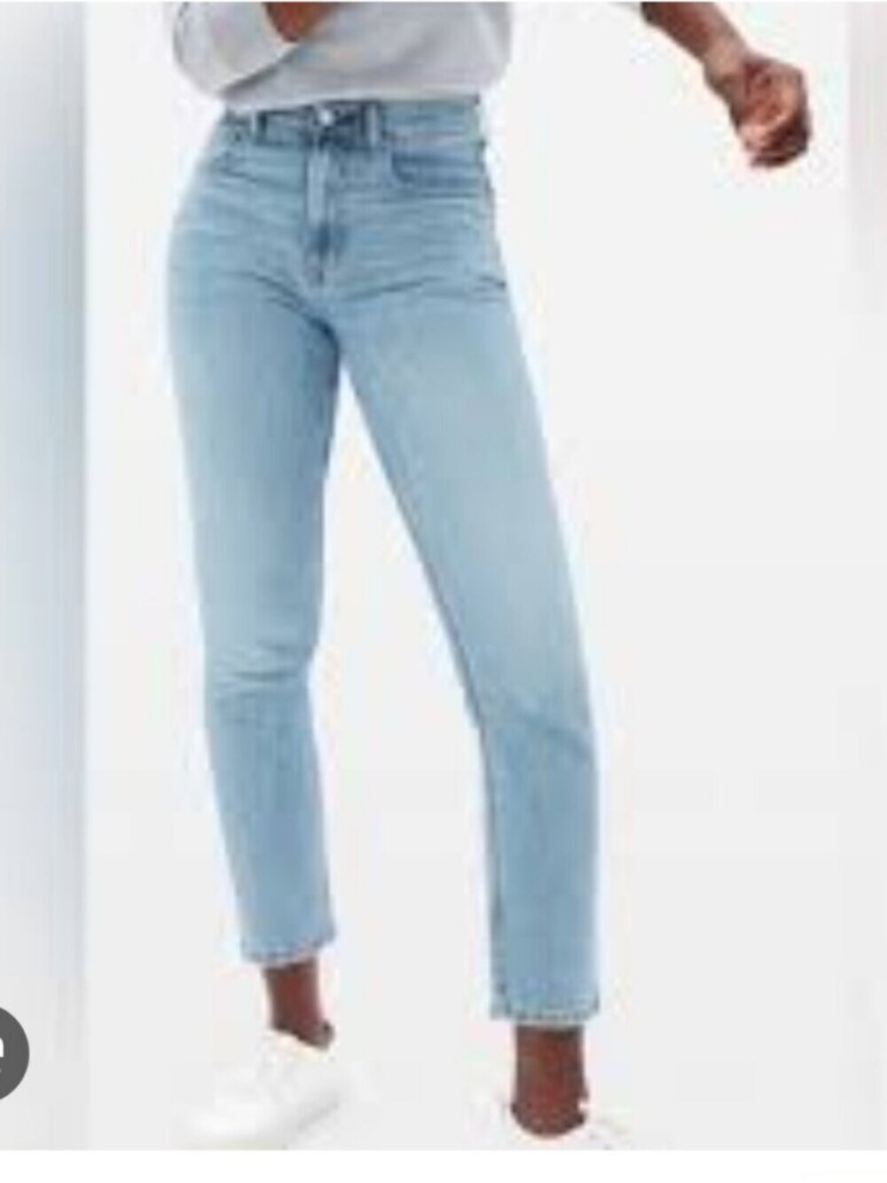 Everlane High Rise Light Wash Ankle Jeans
